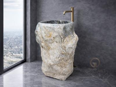 FREISTEHENDES WASCHBECKEN AUS MARMOR VOLTERRA