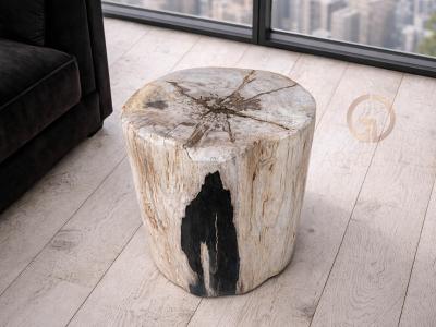 TABURETE MACIZO DE MADERA PETRIFICADA SAVINA
