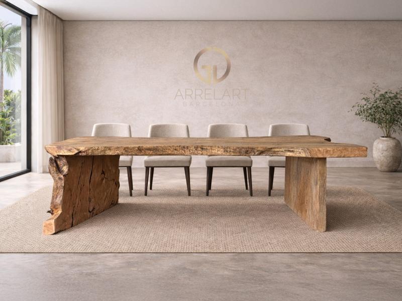 MESA MADERA MACIZA NATURAL PORTOFINO