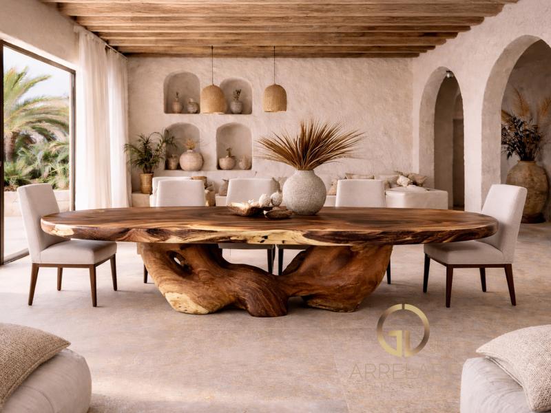 DINING TABLE WABI SABI IN SUAR WOOD