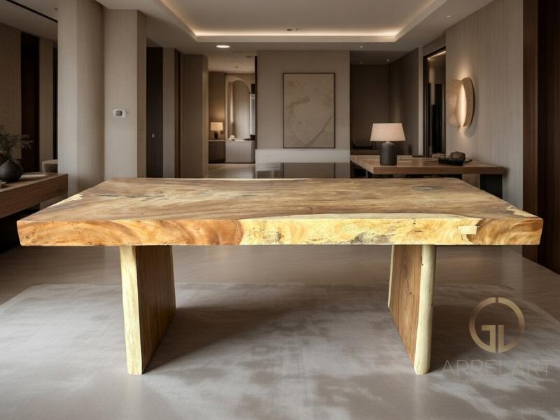 TABLE A MANGER DROITE AVEC PIEDS EN BOIS BERGEN