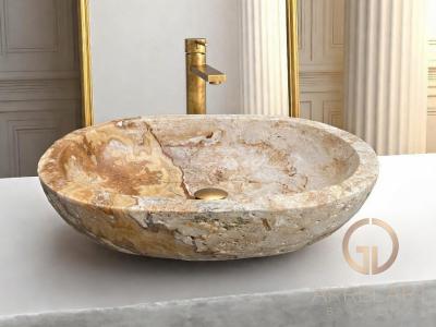 LAVABO NOBLE DE PIEDRA ONIX TRAVERTINE