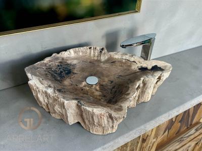 FOSSILIZED WOODEN WASHBASIN BANUS