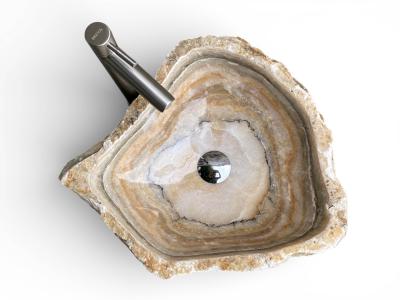 WASCHBECKEN MEDITERRANER STIL AUS STEIN BINIBECA