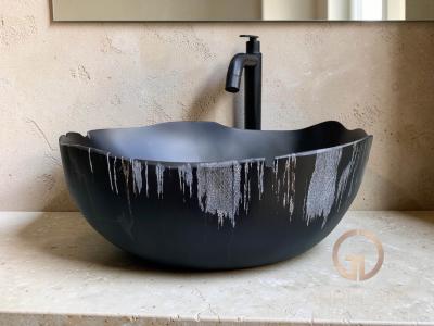 LAVABO SATINADO DE PIEDRA OSCURA ALGARVE