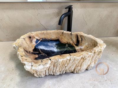 JAHRTAUSENDEALTES WASCHBECKEN AUS VERSTEINERTEM HOLZ UZERCHE