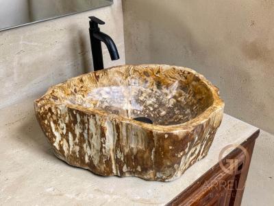 LAVABO DE MADERA FOSILIZADA THIERRY