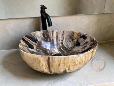 LAVABO FINO DE MADERA PETRIFICADA JEWEL