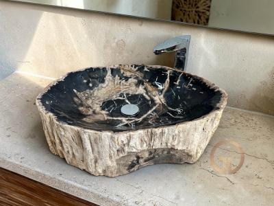 EVIER EN BOIS PETRIFIE JOIA