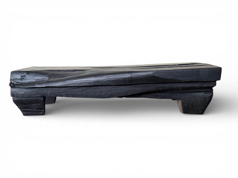 MESA DE CENTRO DE MADERA NEGRA DUOMO