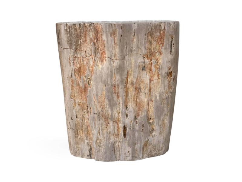 ORGANISCHER HOCKER AUS NATURLICHEM VERSTEINERTEM HOLZ