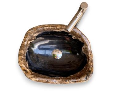 LAVABO DE MADERA OSCURA FOSILIZADA TOULOUSE