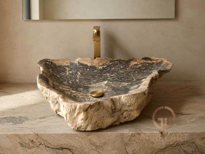 PRETRIFIED WOOD WASHBASIN MALIBU