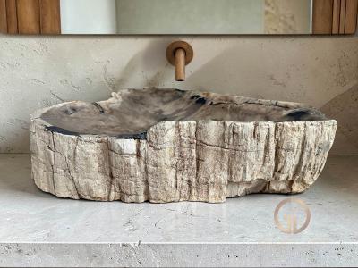 LAVABO DE MADERA COLOR ARENA AGANOA