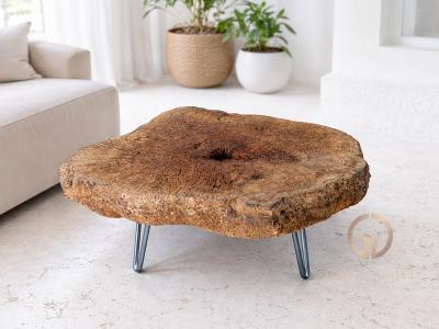 COUCHTISCH AUS PRIMITIVEM TEAKHOLZ SASSARI