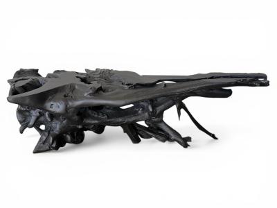 CONSOLLE BASSA NERA IN LEGNO DI TEAK NOIRE