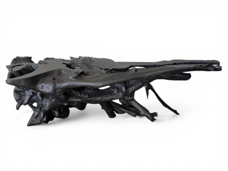 CONSOLA BAJA NEGRA DE MADERA DE TECA NOIRE