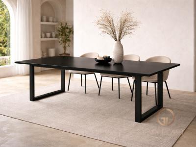 BLACK WOOD DINING TABLE ALGHERO