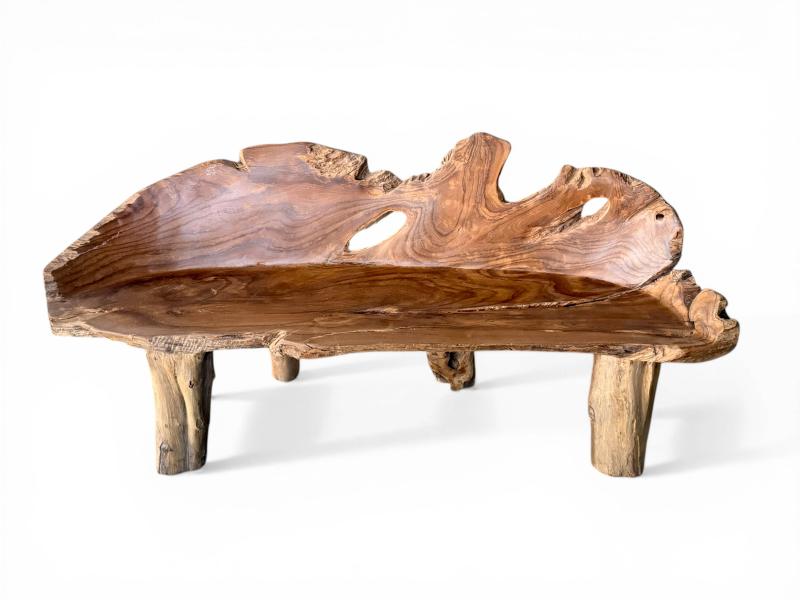 BANC RUSTIC DE FUSTA DE TECA ROUSSILLON