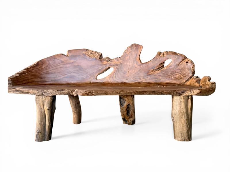 PANCA RUSTICA IN LEGNO DI TEAK ROUSSILLON