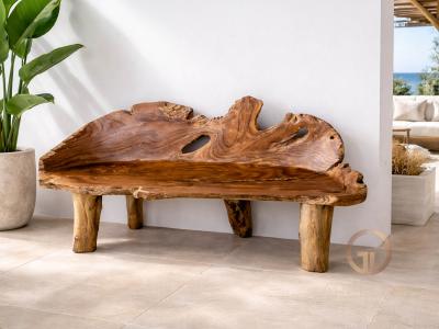 BANC RUSTIC DE FUSTA DE TECA ROUSSILLON