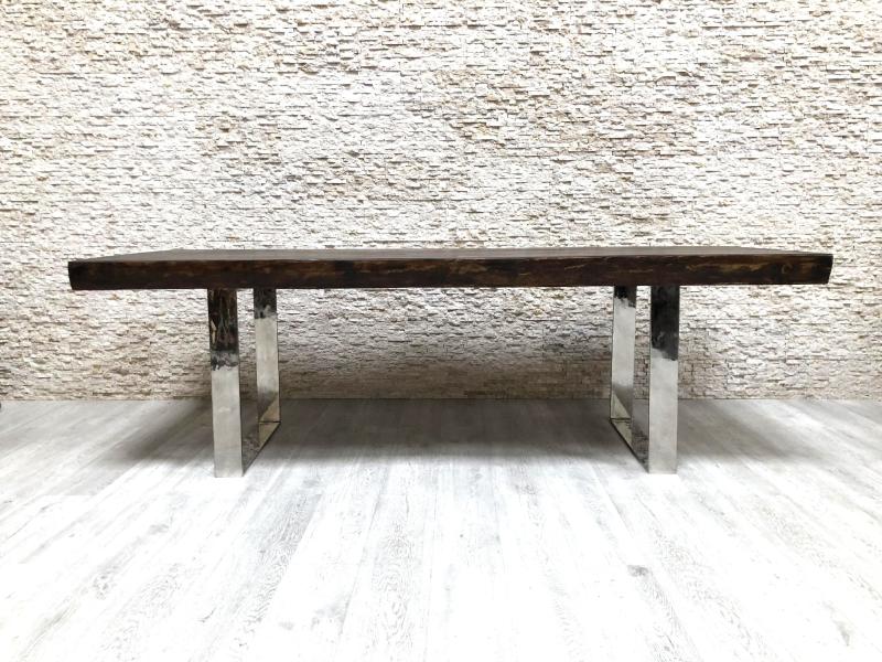 PIEDS DE TABLE EN ACIER CHROMÉ 2