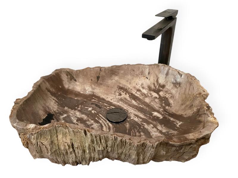 VASQUE DE BAIN EN BOIS FOSSILISE PARDUS