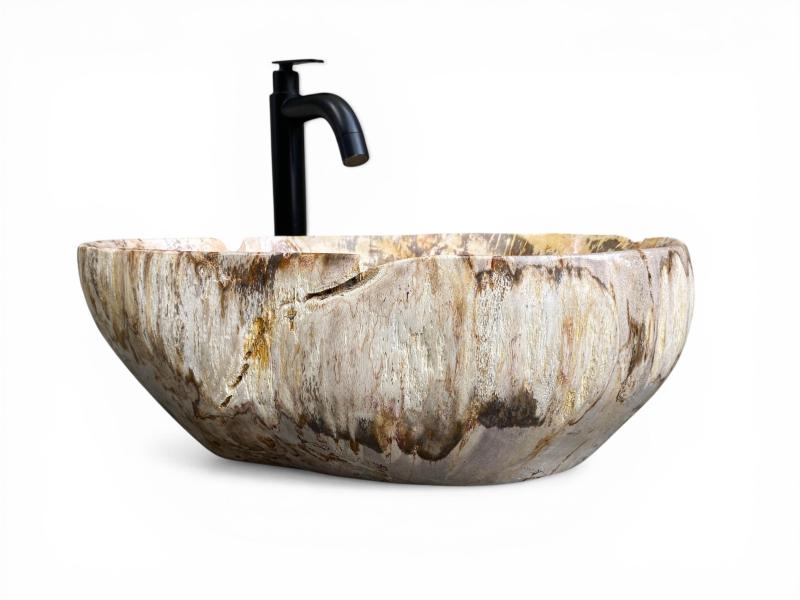 LAVANDINO IN LEGNO FOSSILE BALI