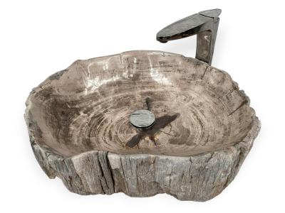 WASHBECKEN AUS VERSTEINERTEM HOLZ LOMBOK