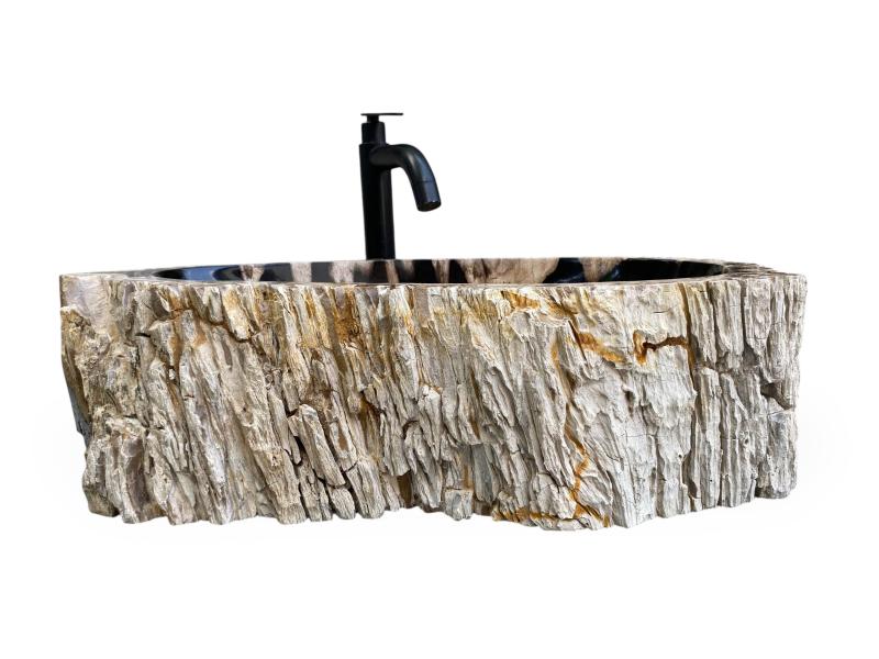 FOSSILIZED WOODEN WASHBASIN NEGARA