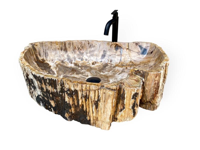 LAVABO DE MADERA FOSILIZADA SUNSET