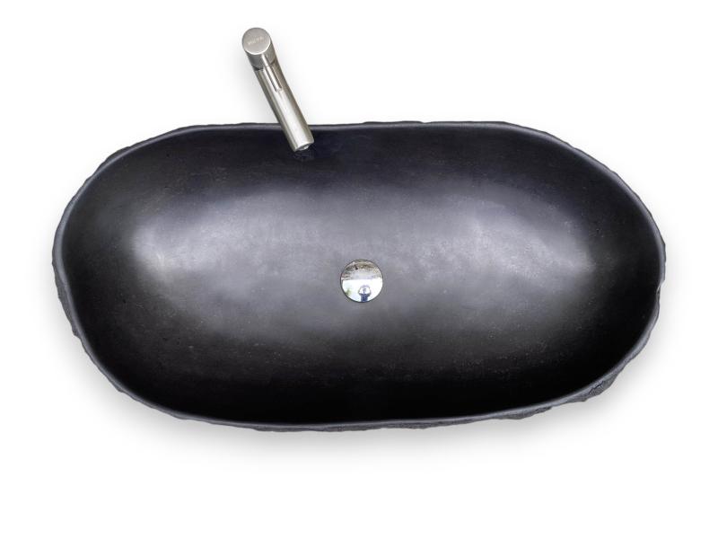 BLACK LAVA STONE SINK CYPRUS