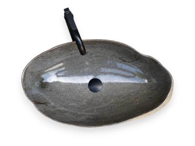 LAVABO DE ROCA GRIS VISON CAMBOYA