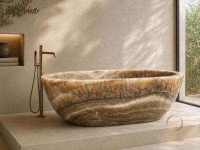 ONYX BATHTUB IN EARTH COLOURS MONTBLANC