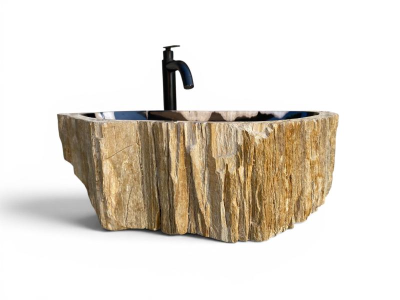 LAVABO EXOTICO DE MADERA FOSILIZADA LEWIS