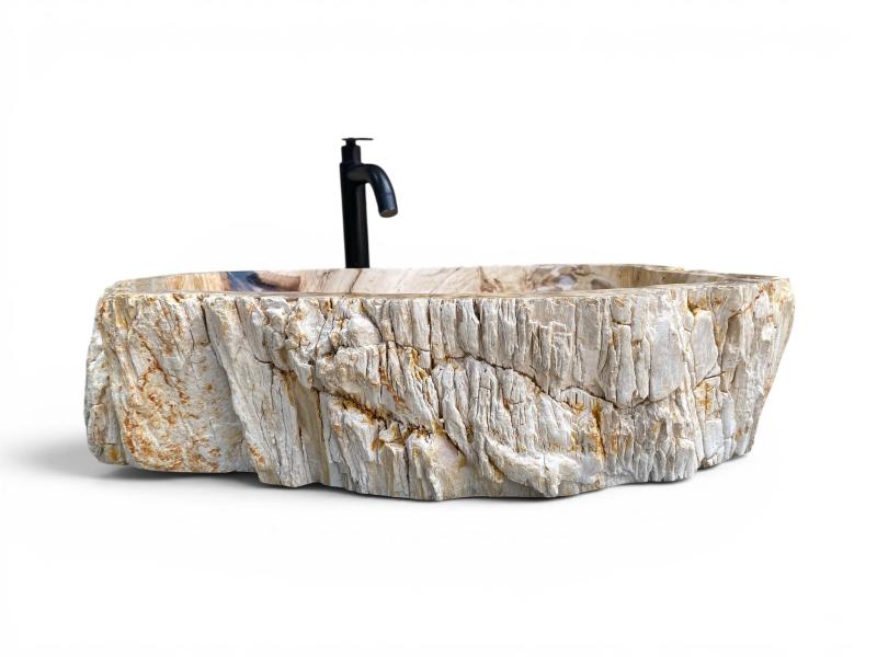 LAVABO DE MADERA NATURAL PETRIFICADA GOLD COAST