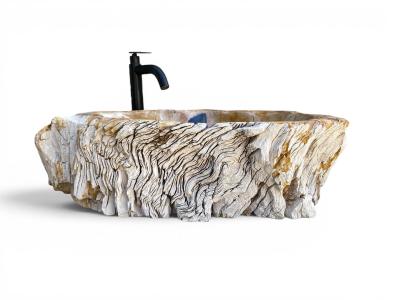 VASQUE EN BOIS PETRIFIE MAUI