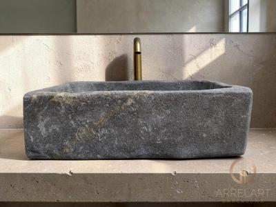 LAVANDINO IN MARMO GRIGIO SENJA