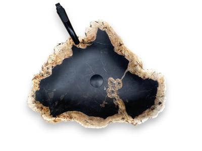 LAVABO DE PIEDRA MACIZA EN MADERA PETRIFICADA ETNA