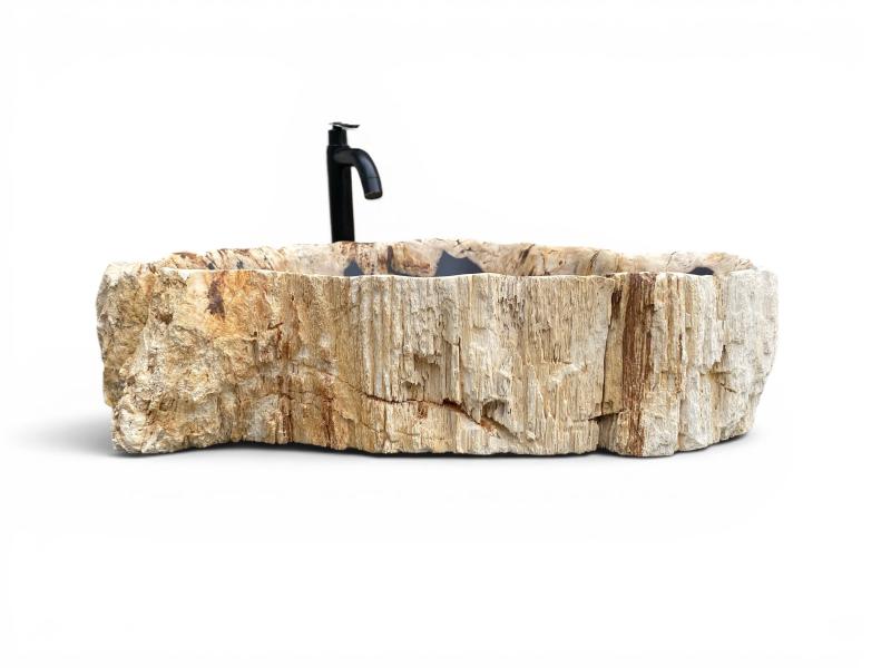 LAVABO DE PIEDRA MACIZA EN MADERA PETRIFICADA ETNA