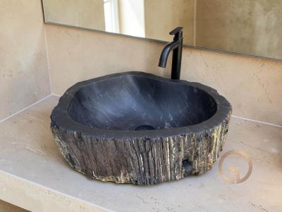 BLACK MATTE STONE SINK DAKAR