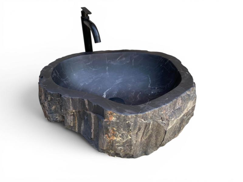 LAVANDINO NERO OPACO IN PIETRA DAKAR