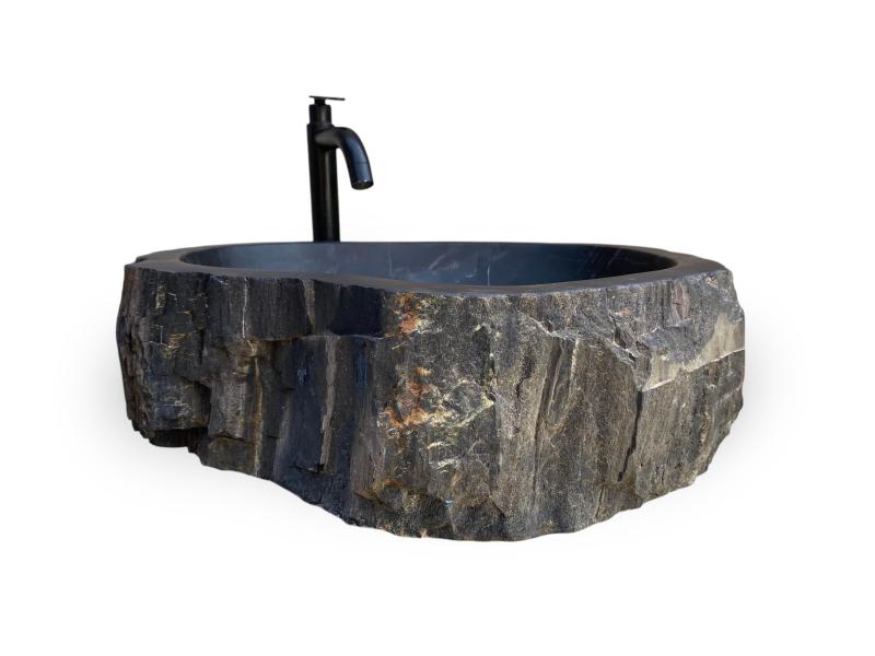 VASQUE NOIRE MATE EN PIERRE DAKAR