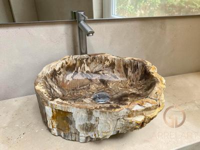 LAVABO PETRIFICADO MADERA CHIANTI