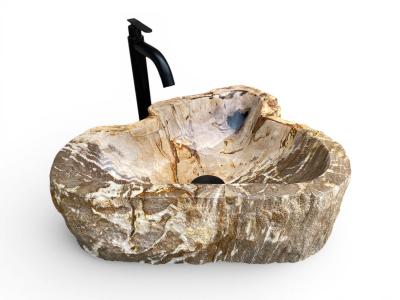 FOSSILIZED WOODEN WASHBASIN MOANDA