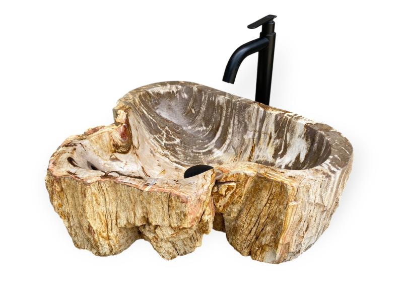 FOSSILIZED WOODEN WASHBASIN MOANDA