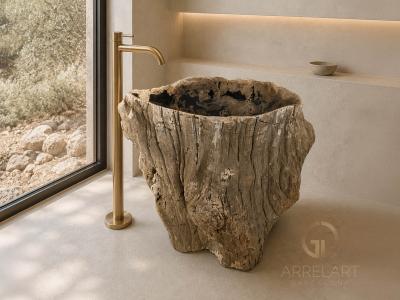 LAVABO A COLONNA IN PIETRA OWEN
