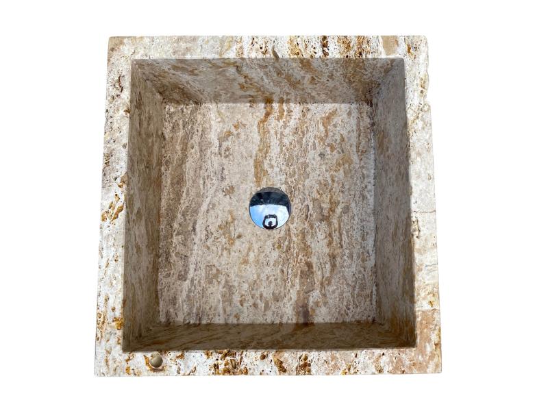 LAVABO DE PIE TRAVERTINO EN PIEDRA NATURAL DE ONIX