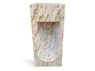 VASQUE SUR PIED TRAVERTIN EN PIERRE NATURELLE