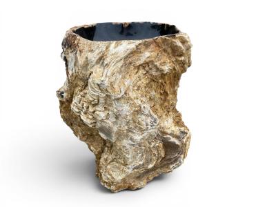 MAJESTIC PEDESTAL SINK IN PETRIFIED WOOD MALAWI